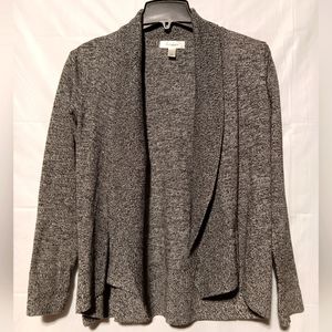 Dress Barn Women's Open Cardigan, Gray Heather,  Size Small